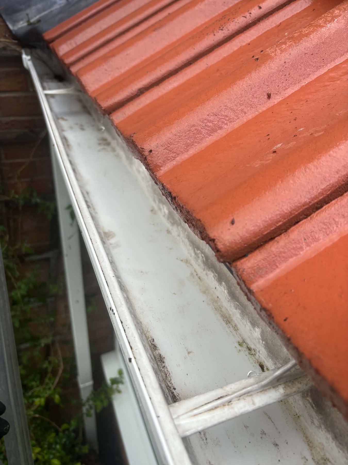 After — Gutters cleared - rainwater running free again